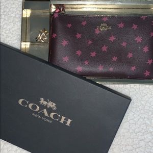 Purple Leather Coach Wallet